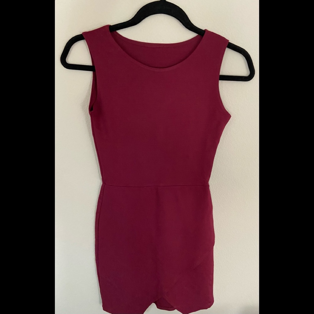Crimson Red Mini Dress